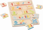 GOKI Drevené vkladacie puzzle Nauč sa počítať