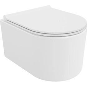 MEXEN/S - Sofia Závesná WC misa Rimless Tornado vrátane sedátka s slow slim, duroplast, biela lesk 30540500T