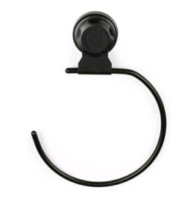 Compactor Bestlock Black Malý vešiak na uteráky s prísavkou čierna / bez vŕtania (RAN9783)