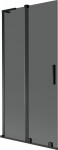 MEXEN/S - Velar L dvojkrídlová posuvná vaňová zástena 90 x 150, grafit, čierna 896-090-003-41-70