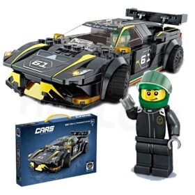 Kruzzel Čierne auto automobilový stavebnicový set