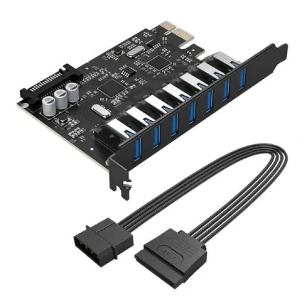 Orico PVU3 čierna / PCIe rozširujúca karta / 7x USB 3.0