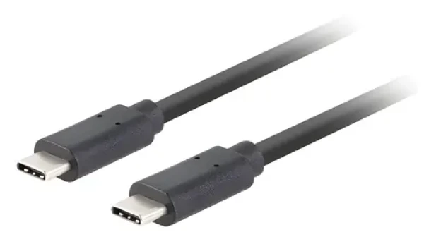 Lanberg USB-C čierna / Kábel USB-C / USB 3.2 Gen 2 / 1 m / 10 Gbit/s / 100 W PD (CA-CMCM-32CU-0010-BK)