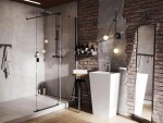 BESCO - Walk-in sprchovací kút VAYO BLACK - Farba rámu zásteny - Hliník čierny, Rozmer A - 120, Rozmer C - 200, Smer zatváranie - Univerzálny Ľavé / Pravé, Výplň - Číre bezpečnostné sklo - 8 mm BCVAYO120BC