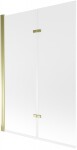 MEXEN - Castor vaňová zástena 2-krídlo 120x150, dekor, zlato 892-120-002-50-30