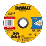 DeWalt / Rezný kotúč na nerezovú oceľ / Priemer 115 x 22,23 mm / Šírka rezu 1,2 mm / 10 ks (DT43921)