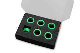 EKWB EK- Quantum Torque Compression Ring 6-Pack HDC 16 - Green (3831109836170)