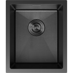 MEXEN - Trixo oceľový drez 1-bowl 370 x 440 mm, čierna HC 6412371000-70HC