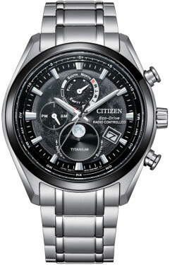 Citizen Tsukiyomi Moonphase Eco-Drive Radio Controlled Super Titanium BY1018-80E