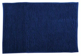 MSV CHENILLE kúpeľňová predložka 60 x 90 cm tmavo modrá / mikrovlákno / protišmyková