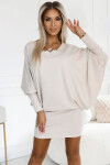 Dámske šaty 402-7 - NUMOCO Béžová L/XL