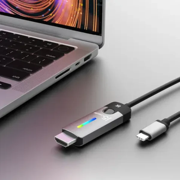 J5Create USB-C na HDMI 2.1 čierna / Kábel / 8K / 144Hz / 1,8 m (JCC157-N)
