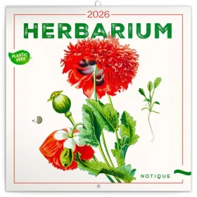 NOTIQUE Poznámkový kalendár Herbár 2026 / 30 x 30 cm (PGP-35473)