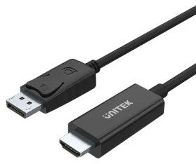 Unitek Y-5118CA čierna / Kábel / DisplayPort - HDMI / 1,8 m (Y-5118CA BOX)