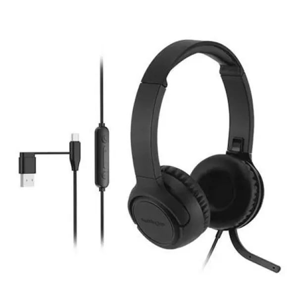 Kensington H950 EQ čierna / Slúchadlá s mikrofónom / USB-C / USB-A / ENC / on-ear (K97469WW)