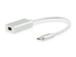 Equip USB-C - Mini DisplayPort biela / Redukcia / 0,15 m / 4K 60Hz / hliníkové telo (133457)