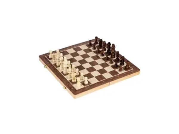GOKI Drevený šach 2v1 magnetický