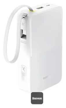 Baseus EnerFill FC51 Bipow2 Pre biela / Powerbanka / 20000 mAh / USB-C v tele / USB-C / USB-A / 22,5W (E0027700)