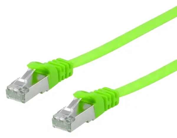 Equip Cat6A zelená / Patch kábel / 3 m / U/FTP / plochý / RJ-45 (607642)