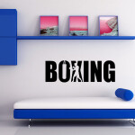 Veselá Stena Samolepka Nápis boxing Farba: modrá, Veľkosť: 80 x 23 cm
