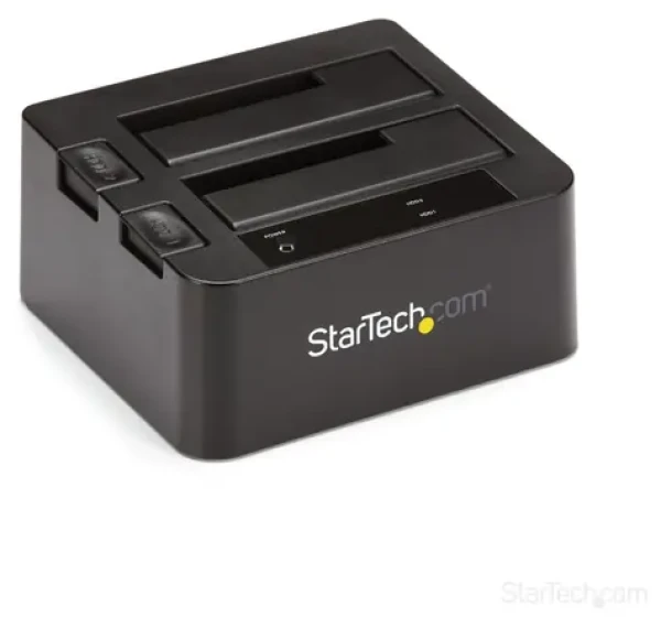StarTech USB 3.1 Gen 2 dokovacia stanica pre 2x SATA disk / Dokovacia stanica / 2,5"/3,5" / HDD/SSD / čierna (SDOCK2U313)