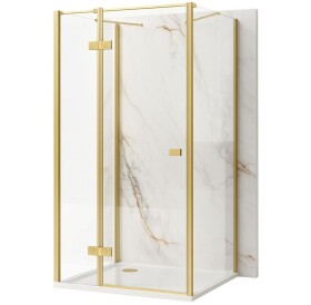 REA/S - Sprchovací kút Atlas 120x80 Brush Gold vľavo KPL-K4776