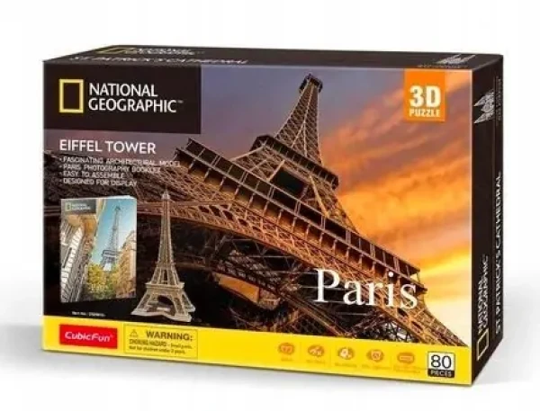 CubicFun Puzzle 3D National geographic: Eiffelova veža