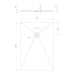 POLYSAN - TRENECA sprchová vanička z liateho mramoru s možnosťou úpravy rozmeru 130x90cm, čierna matná 84308.21