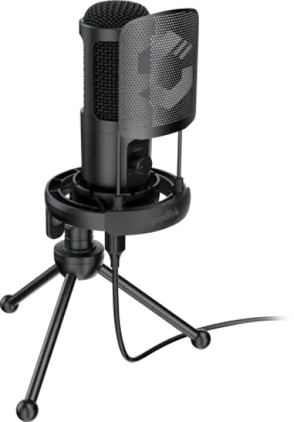 Speed Link AUDIS PRO čierna / Stolný mikrofón / kondenzátorový / kardioidný / pop filter