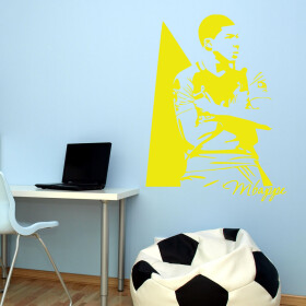 Veselá Stena Samolepka Kylian Mbappé Farba: žlutá, Veľkosť: 40 x 30 cm
