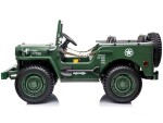 Mamido Detské elektrické autíčko Jeep Willys 4x4 trojmiestne zelené