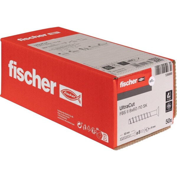 Fischer 536880 Concrete screw 10 mm 60 mm TX 50 ks; 536880