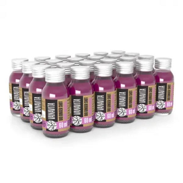 BIO Zázvorový shot s aróniou - VanaVita (bez príchuti, 24 x 60 ml) (33514-1-24x60ml)