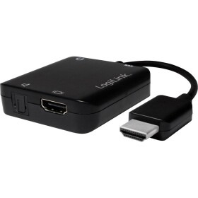 LogiLink CV0106 adaptér [1x HDMI zástrčka - 1x HDMI zásuvka, Toslink zásuvka (ODT)] čierna; CV0106