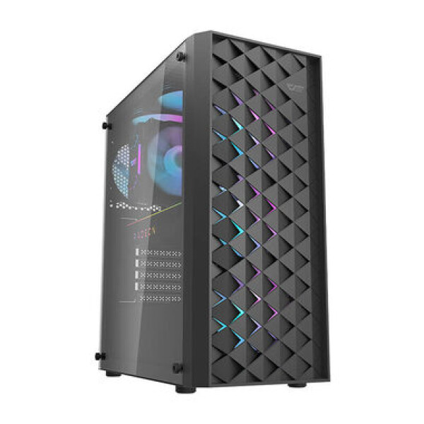 DarkFlash DK351 čierna / ATX / 4X 120 mm / 2x USB-A / priehľadná bočnica / bez zdroja (DK351 Black)