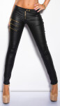 Sexy KouCla leatherlookpants with zip black