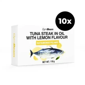 Steak z tuniaka v oleji s citrónovou príchuťou - GymBeam (10 x 110 g) (105835-2-10x110g)