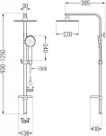 MEXEN/S - Q40 chróm sprchový stĺp 798404095-00