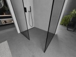 MEXEN/S - Kioto Sprchová zástena WALK-IN 80 x 80, čierny vzor, čierna 800-080-202-70-70-080