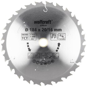 Wolfcraft 6346000 pílový kotúč 184 x 20 x 1.8 mm Počet zubov (na palec): 24 1 ks; 6346000