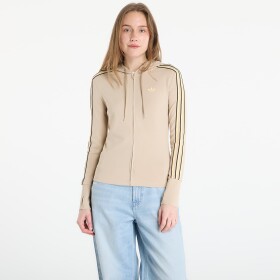 Mikina adidas Hooded Trefoil Zipper Jacket Stone Khaki S