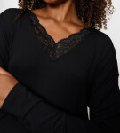 Dámska nočná košeľa Timeless Sensuality NDK LSL - BLACK - black 0004 - TRIUMPH BLACK 48