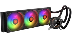 KRUX HydroGlance 360 LCD čierna / Vodné chladenie CPU / 360 mm / ARGB / LCD displej / Intel + AMD (KRXE004)