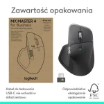 Logitech MX Master 4 for Business grafitová / Optická bezdrôtová myš / 8000 DPI / 8 tlačidiel / 2 kolieska (910-007617)