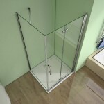 H K - Sprchovací kút SOLO B8 76x100x185 so zalamovacími dverami SE-SOLOB87610