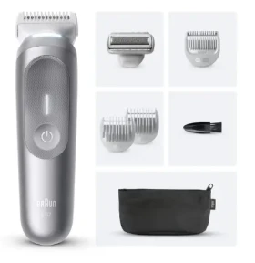 Braun BG 7550 BodyGroomer šedá / Zastrihávač / Pánsky / Na telo / Nabíjacia batéria / USB-C (244732)