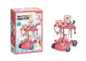 Mamido Mamido Detský lekársky vozík s EKG ružový MT1351