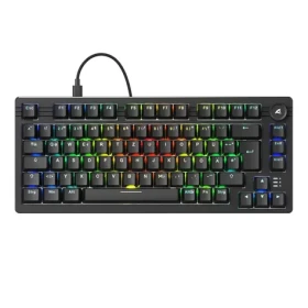 Sharkoon Skiller SGK25 čierna / herná klávesnica / mechanická / Hunao Red / RGB / Hot-Swap / USB-C / 1.8m / DE Layout (4044951041824)