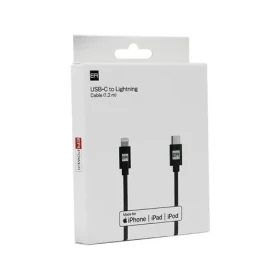 ER POWER kábel USB-C na Lightning čierna / Dátový kábel / 1,2 m / MFi certifikácia (ERPWCL120BK)