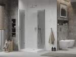 MEXEN/S - Lima Duo sprchovací kút 80x70, transparent, chróm + vanička so sifónom 856-080-070-01-02-4010